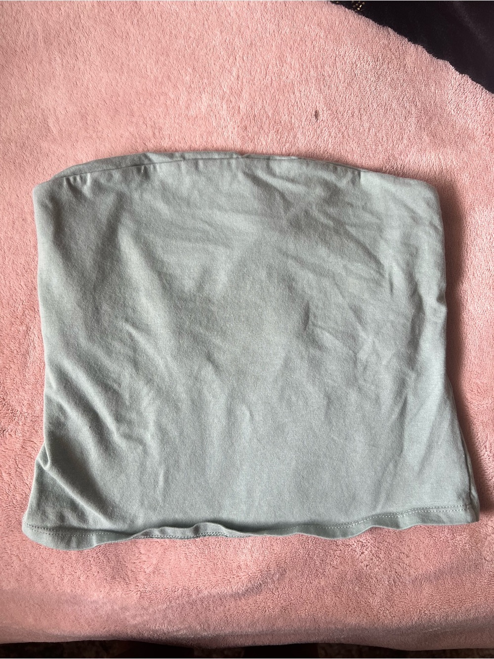 Free People Sage Green Strapless Crop Top